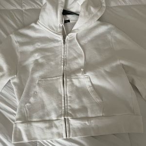 Brandy Melville white zip up